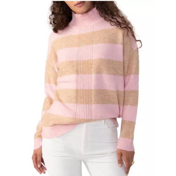Anthropologie Sanctuary Striped Mock Sweater Women's XL Wool Blend - Picture 8 of 8